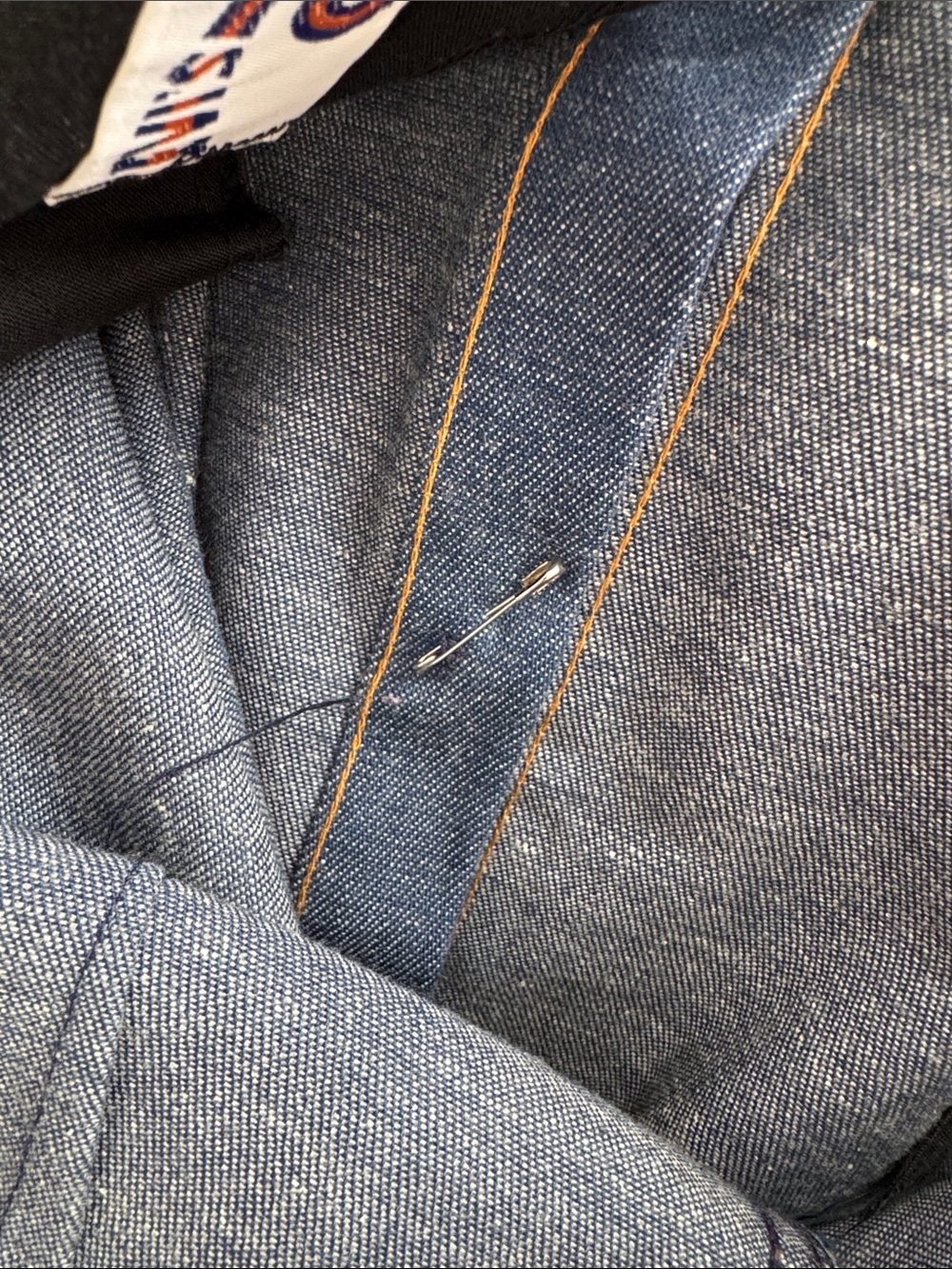 Vintage 1970s Levi's Orange Tab Medium Blue Button-Front A-Line Denim Skirt - Picture 7 of 16
